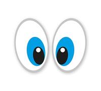 Pegatinas para parejas de ojos adecuadas para robot aspirador, robot cortacésped, coche o aspiradora, negro y azul, autoadhesivo, decorativo, divertido, resistente a la intemperie, kfz_641