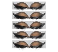 Pegatinas para Pestañas Sombra de Ojos Dorada, 5 Pares Pvc