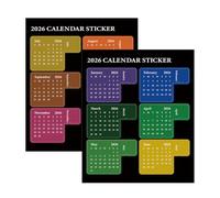 Pegatinas para planificador | Gestión De Programación Impermeable,Pegatinas mensuales para planificador 2026 | para Cuadernos, Scrapbooking y Escuela Infantil