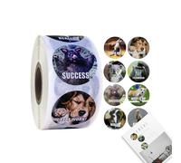 Pegatinas para profesores, paquete a granel, 500 unidades por rollo, pegatinas motivadoras de animales de 2,5 cm, de dibujos animados para aula, escuela primaria, incentivos alentadores para