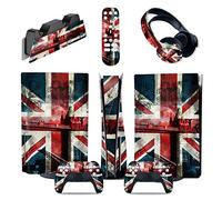 Pegatinas Para PS5 Consola Disc Edition & Digital Pegatina Vinilo Calcomanía Cubierta Para Ps5 Mando & Estación Carga & Auriculares & Multimedia 86959 Cubierta De Calcomanía(Disc Version)