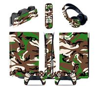 Pegatinas Para PS5 Consola Disc Edition & Digital Pegatina Vinilo Calcomanía Cubierta Para Ps5 Mando & Estación Carga & Auriculares & Multimedia 92535 Cubierta De Calcomanía(Disc Version)