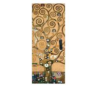 Pegatinas para Puertas De Madera, Etiqueta de la Pared Calcomanía para el Dormitorio Decoración del hogar Impermeable, Actualización de Vinilo Premium, Klimt Pintura al óleo árbol de la Vida