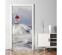 Pegatinas para Puertas de Viaje Por El Océano Door Stickers 3D Adhesivo Vinilo Pegatina Puerta Atalaya Murales Póster Decorativas de Pared Mural Papel Pintado 88x200 cm a/3190