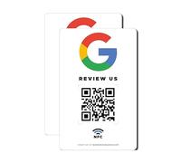 Pegatinas para Reseñas de Google - Pack 2 Pegatinas QR & NFC - Déjanos tu Reseña en Google Pegatina - iPhone & Android - Pegatina para Impulsas mis Reseñas - Configuración en Casa | MESSAGENES