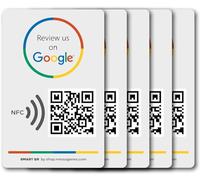 Pegatinas para Reseñas de Google - Pack 5 Pegatinas QR & NFC - Déjanos tu Reseña en Google Pegatina - iPhone & Android - Pegatina para Impulsas mis Reseñas - Configuración en Casa | MESSAGENES
