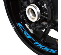 Pegatinas para Rueda De Motocicleta, Calcomanías Reflectantes Decoradas, Funda Impermeable para Africa-Twin CRF1100L Crf 1100l Fondo llanta Reflectante(Color1)