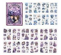 Pegatinas para scrapbooking - Papel estético - Pegatinas navideñas - Álbum de fotos - Calendario - Para niñas - Para scrapbooking - Para portátil - Papel (Sueño violeta)