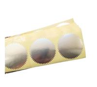 Pegatinas para sellar sobres, Etiqueta engomada personalizada de la impresora del libro 200pcs 45mm Certificados de tarjetas de documentos multicolores(Silver)