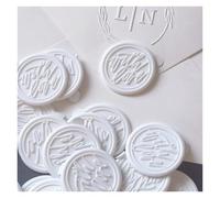 Pegatinas para sellar sobres, Multicolor 30 piezas sello de cera pegatina hoja de peonía for invitaciones de boda tarjetas fiesta(Black)