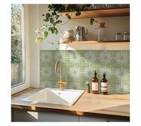 Pegatinas Para Suelos Impermeables 10pcs Sunflower Hard Tile Ceramic Wall Sticker Kitchen Closet Home Decor Art Mural Tear Stickers para Dormitorio(15X15cm TD007M)