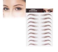 Pegatinas para tatuajes de cejas, pegatinas profesionales impermeables para el cuidado de las cejas, pegatina para dar forma al tatuaje, pegatina de transferencia de cejas para mujeres(MARRÓN-01)