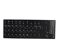 Pegatinas para teclado coreano transparentes, adhesivos redondos de PVC resistentes al agua para portátil y PC de 10 a 17 pulgadas, fácil instalación