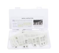 Pegatinas para teclado de piano, 61 teclas, pegatinas de notas para teclado de piano de silicona luminosas extraíbles, pegatinas de letras con caja organizadora para niños (Negra)