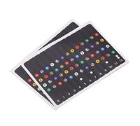 Pegatinas para teclado de ukelele, pegatina de nota para ukelele, 2 uds, guía de dedo adhesiva duradera para enseñanza de principiantes, no dominar, no dañar fácilmente