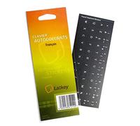 Pegatinas para Teclado francés para PC, portátil, teclados de computadora (Etiquetas Negras, Letras Blancas)
