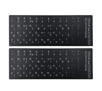 Pegatinas para teclado Letras hebreas Impermeable Durable Botón Pegatina de fondo negro mate Cubierta de teclado 13x11mm por unidad Pegatinas de teclado hebreo Pequeño