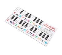 Pegatinas para teclas de piano Etiquetas autoadhesivas transparentes para teclado con números y símbolos de entonación para principiantes y entusiastas Material fino brillante