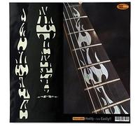 Pegatinas para trastes de guitarras - Llamas de fuego - White Pearl