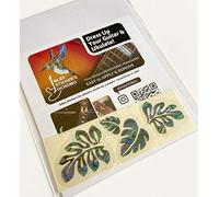 Pegatinas para ukeleles, familia Honu y hojas tropicales de Monstera