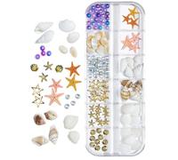 Pegatinas para uñas con diseño de estrella de mar y concha de mar, pegatinas adhesivas para manicura, detalles de belleza con temática oceánica, decoraciones artísticas autoadhesivas | Kit de diseño d