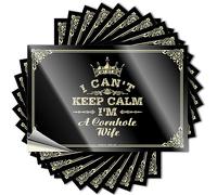 Pegatinas para ventana de coche, con texto en inglés "I Can't Keep Calm I'm A Cornhole Wife", calcomanías para cascos, calcomanías y calcomanías para caja de herramientas y D (12 x 18 cm)