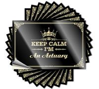 Pegatinas para ventana de coche, con texto en inglés "Keep Calm I'm an Actuary" (6 x 9 cm)