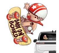 Pegatinas para ventana de coche, diseño de scooter para niños de PVC, calcomanías adhesivas a prueba de arañazos, de vidrio liso para automóvil con estilo divertido, suministro decorativo para