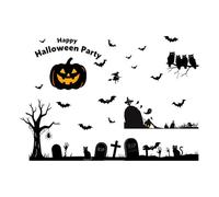 Pegatinas para ventana de Halloween, murciélago y diseño, pegatinas de PVC reutilizables, decoraciones para hogar, oficina, fiesta, suministros de PVC, decoraciones de Halloween