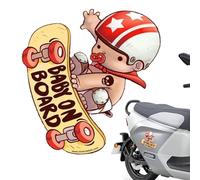 Pegatinas Para Ventanas De Coche - Diseño De Patinete Infantil En PVC Para Automotriz | Fácil Instalación De Elegantes Vinilos Para Vehículos Turismos