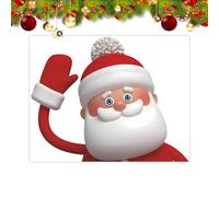 Pegatinas para ventanas de Navidad - Pegatinas para puertas de Papá Noel Agitante - Decoraciones de invierno pegatinas para ventanas, para cuarto de baño, habitación de niños, sala de estar