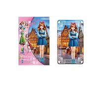 pegatinas para vestir - Libro de pegatinas magnético para vestir a una chica de - Juguete de muñeca de papel para bricolaje, 130 g | Libro silencioso educativo de 15,5x10cm con más de 20 decoraci