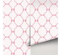 Pegatinas Pared Decorativas Geometría Rosa Claro Vinilos De Pared Decorativos No Tejidos Papel Pintado Autoadhesivo Dormitorio Pegatinas Decorativas Adhesivo Fácil De Quitar 38.6x480.6cm/1 roll