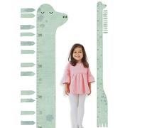 Pegatinas Pared Decorativas | Vinilo Adhesivo Medidor Niños Pared Dinosaurio | Efecto Papel Pintado | TRESXICS (Verde)