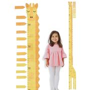 Pegatinas Pared Decorativas | Vinilo Adhesivo Medidor Niños Pared Jirafa | Efecto Papel Pintado | TRESXICS (Amarillo)