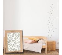 Pegatinas Pared Decorativas | Vinilo Adhesivo Pared Hojas Acuarela | Efecto Papel Pintado | Detalle Decorativo | 40 piezas | TRESXICS (Gris)