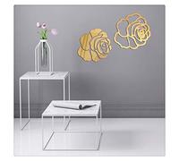 Pegatinas Pegatinas Decorativas Pared Papel Tapiz DIY 3D Pegatinas de Pared Calcomanía Decoración del hogar Papel de Pared dormitorios/salón/Hotel/Fondo de TV,Oro,1 Set (28 * 28CM)
