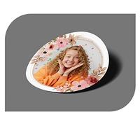 Pegatinas Personalizadas Boda con su Imagen en Marco de Flores, Etiquetas Adhesivas para Invitacion Boda con su Foto, Bautizo, Compromiso, Comunion, Cumpleaños, Fiestas (Modelo 2)