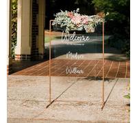 Pegatinas Personalizadas De Letreros De Bienvenida, Letrero De Bienvenida De Boda, Letrero De Bienvenida De Boda Rústica, Señalización De Recepción Dorada Boho, Regalo For Pareja, Novia(J style)