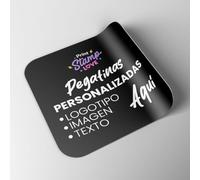 Pegatinas Personalizadas de Vinilo con Logo, Foto, Texto - Etiquetas adhesivas Varios Tamaños 100/200 / 500/1000 unidades - Pegatinas Comunion, Boda y Bautizo (7x7cm (cuadrado))