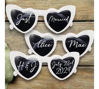 Pegatinas Personalizadas Para Gafas De Sol, Calcomanías De Vinilo Con Iniciales Y Fecha Personalizadas, Gafas De Sol Para Invitados A Bodas, Cumpleaños, Decoración Para Despedidas De Soltera