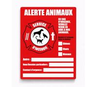 Pegatinas Pet Alert: informe a sus animales en caso de incendio (perro, gato, pájaro) (etiqueta de placa)