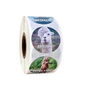 Pegatinas Positivas Para Niños-500 Piezas/rollo De Dibujos Animados-animales De Recompensa Para Niños En El Aula | Pegatina De Juguete De Modelo De Animal De 1 Pulgada, Pegatina De Afirmación Para Niñ