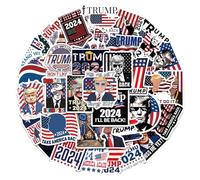 Pegatinas presidenciales de Estados Unidos, pegatinas electivas de EE. UU. 2024,50 Piezas Divertida Elección 2024 Pegatinas Presidenciales - Pegatinas de PVC con tema político para camiones, botellas