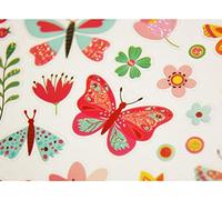 Pegatinas - Primavera - Mariposa y Flor - Purpurina