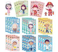 Pegatinas profesionales juegos de pegatinas para niños, varios adhesivos para profesionales, hacer caras, manualidades, regalos para cumpleaños, regalos caseros