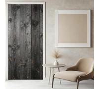 Pegatinas Puerta 3D Tablero de Madera Black Pegatinas para Puertas de Campo Rústico Vinilo Decorativo Pegatina Pared Mural para Puerta Autoadhesivas Papel Pintado Puerta 80x200 cm f-786