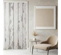Pegatinas Puerta 3D Veta de Madera Blanca Envejecida. Pegatinas para Puertas Casa de Campo Rustica Vinilo Decorativo Pegatina Pared Mural para Puerta Autoadhesivas Papel Pintado Puerta 85x200 cm f-518