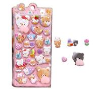 Pegatinas Puffy - Pegatinas en relieve 3D | Juego de pegatinas estéticas de dibujos animados | Para cuaderno de manualidades escolar, para teléfono móvil, decoración para portátil, variedad de