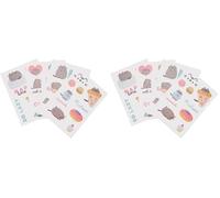 Pegatinas Pusheen impermeables y reutilizables. Paquete de pegatinas: 16 stickers, optimas pegatinas para móvil, ordenador, tablet, etiqueta para botellas (Paquete de 2)